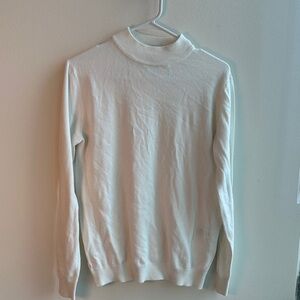 Pull&Bear Cream Turtleneck Sweater for Men